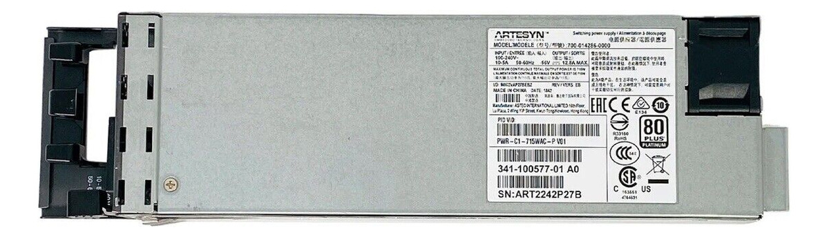 FONTE DE ALIMENTAÇÃO CISCO 715W, PWR-C1-715WAC, 9300 SERIES