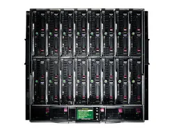 507016-B21 HP HP BLc7000 Enclosure with 3 Phase 6 Power Supply 10 Fan ROHS ICE License come with an Onboard Administrator with KVM as standard.