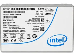 SSD INTEL ENTERPRISE 2TB, SSDPE2KX020T7, 2.5, NVME U.2, PCIE GEN3 X4, READ INTENSIVE