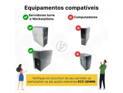 Memória RAM SMART SH5127UV351816SE: DDR3, 4GB, 1Rx8, 1600E, ECC UDIMM