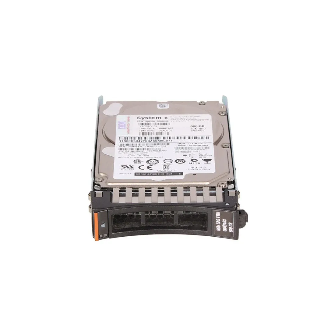 00AD102 IBM 600GB 10K 6G 2,5INCH HS SAS HDD