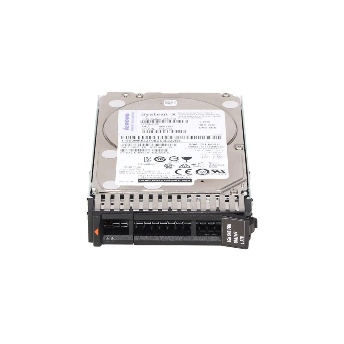 00AJ147 LENOVO 1.2TB 10K 6G 2.5INCH G3HS SAS HDD