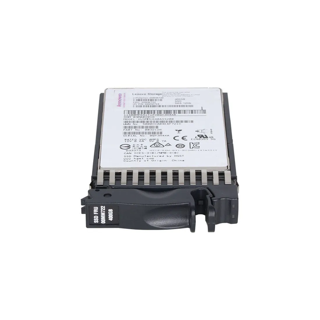00MM722 LENOVO STORAGE 400GB 12G 2,5INCH 10DWD SAS SSD