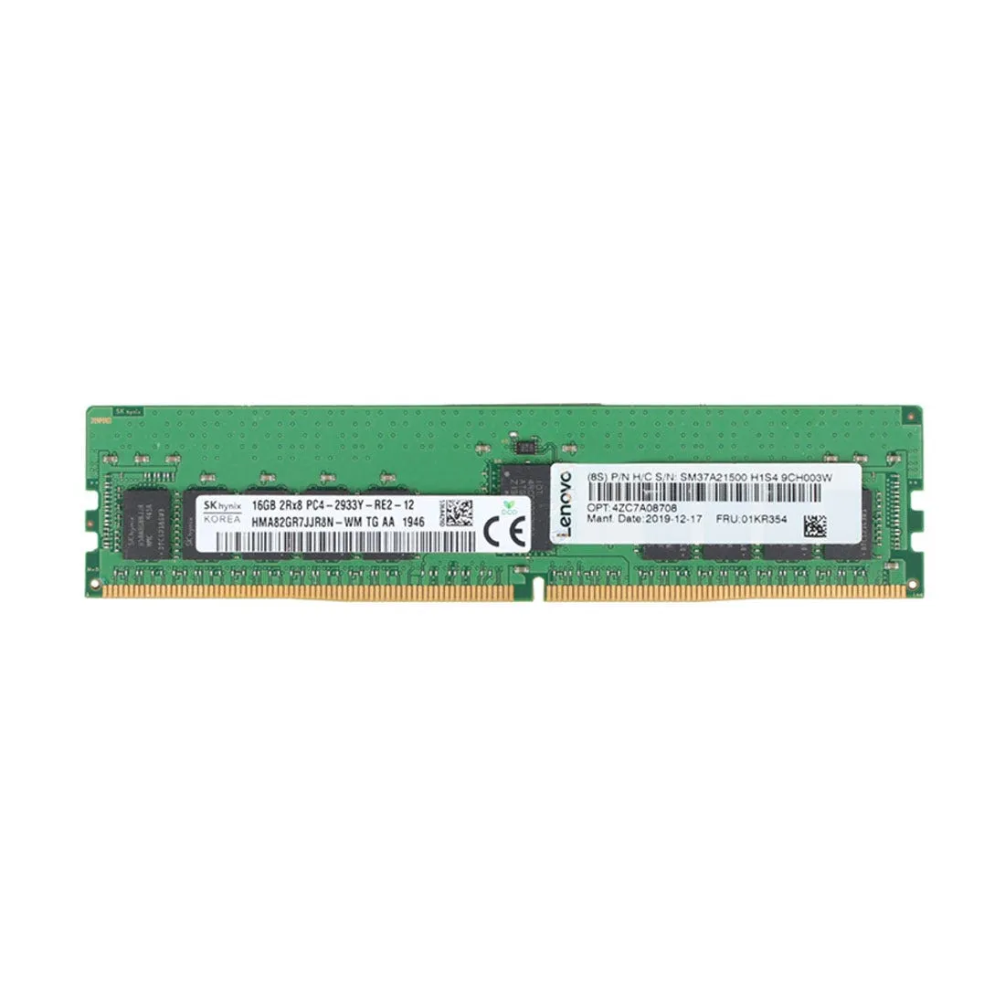 Memória Servidor Lenovo 16GB (1X16GB) 2RX8 PC4-2933Y Server Memory 01KR354
