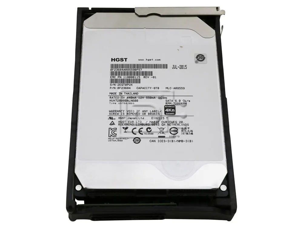0F23684 EMC Disk 8TB 3.5 7.2K SATA