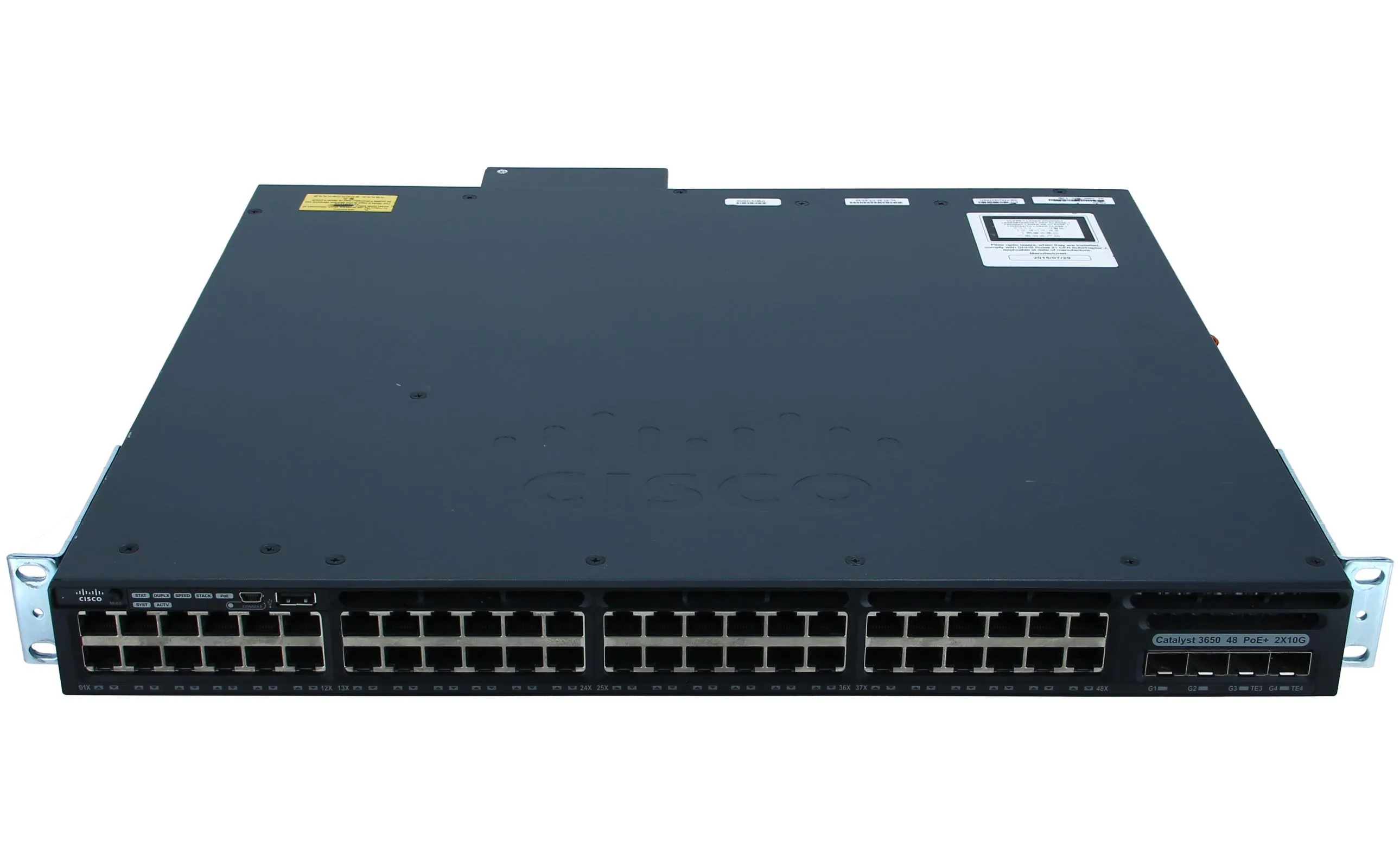 WS-C3650-48FD-S CISCO CATALYST 3650 48 POE PORT 2X10G UPLINK PORTS 1*PSU SWITCH