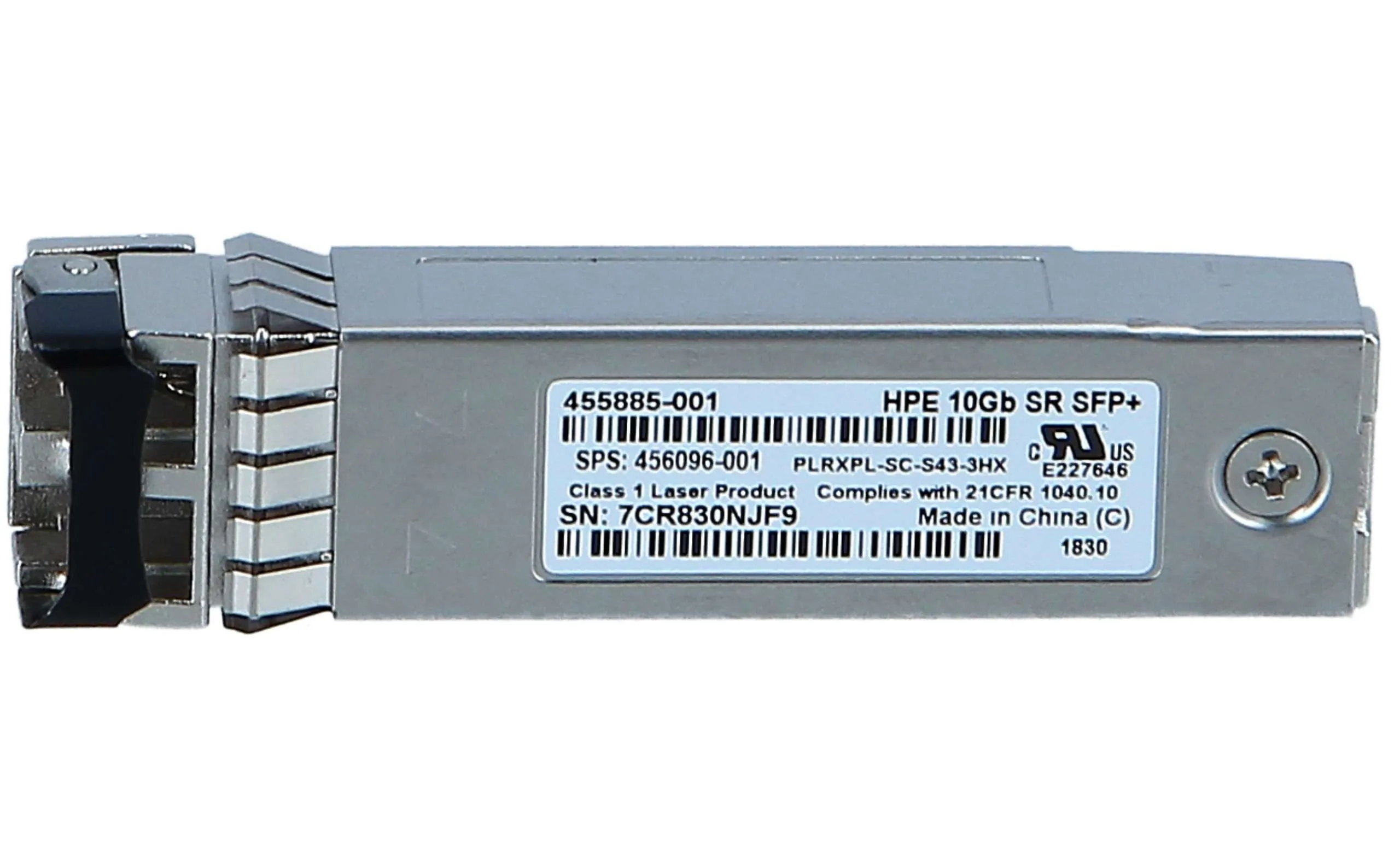 456096-001 HP BladeSystem. c-Class 10G SFP+ LC SR Transceiver - Small Form-factor Pluggable Plus (SFP+) 10-Gigabit SR standard. providing 10-Gigabit connectivity up to 300m (984ft) on multimode fiber - Has one LC 10-GbE port