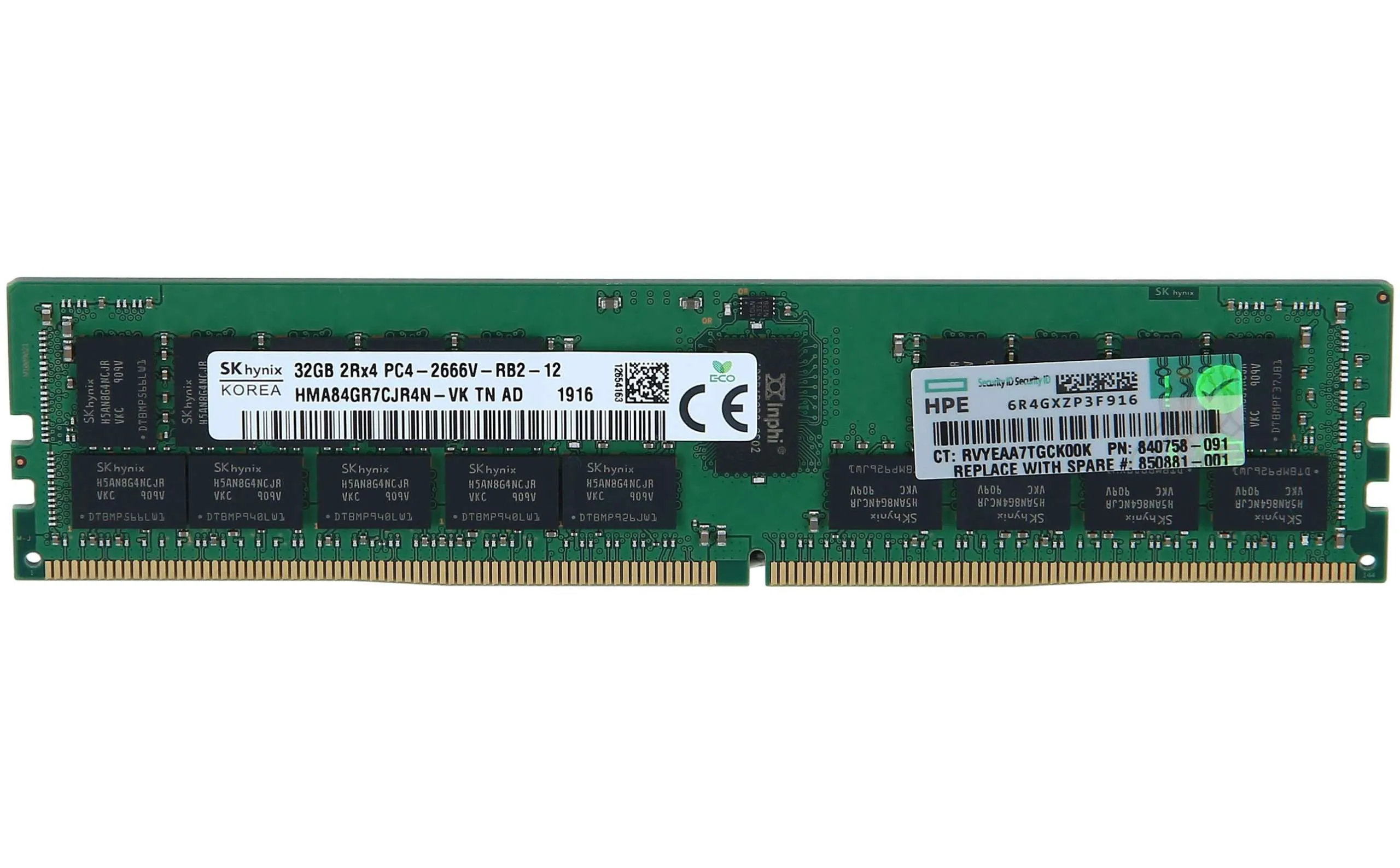 840758-091 HP HP 32GB 2Rx4 PC4-21300R-19