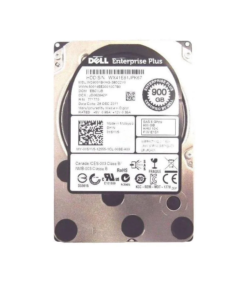 Y5YV5 DELL 900GB 10K SFF SAS HDD