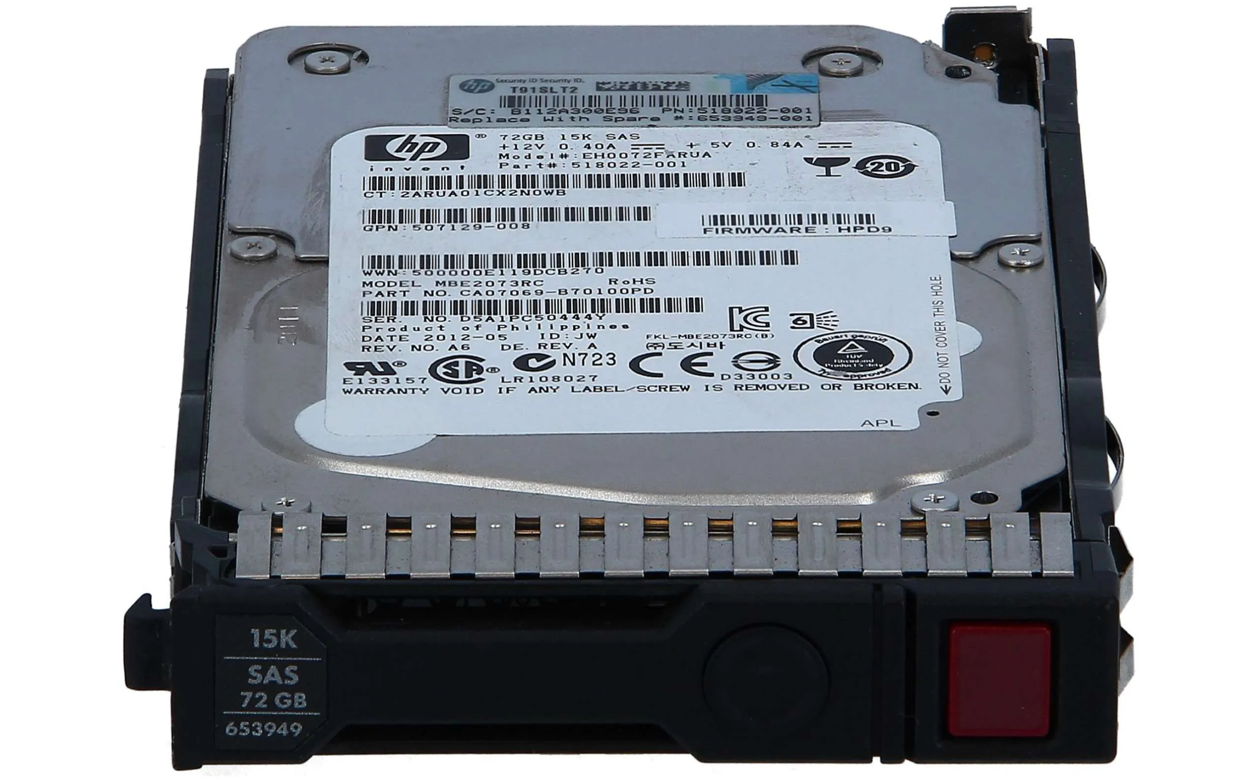 652597-B21 HP 72GB 6G SAS 15K rpm SFF (2.5-inch) SC Enterprise