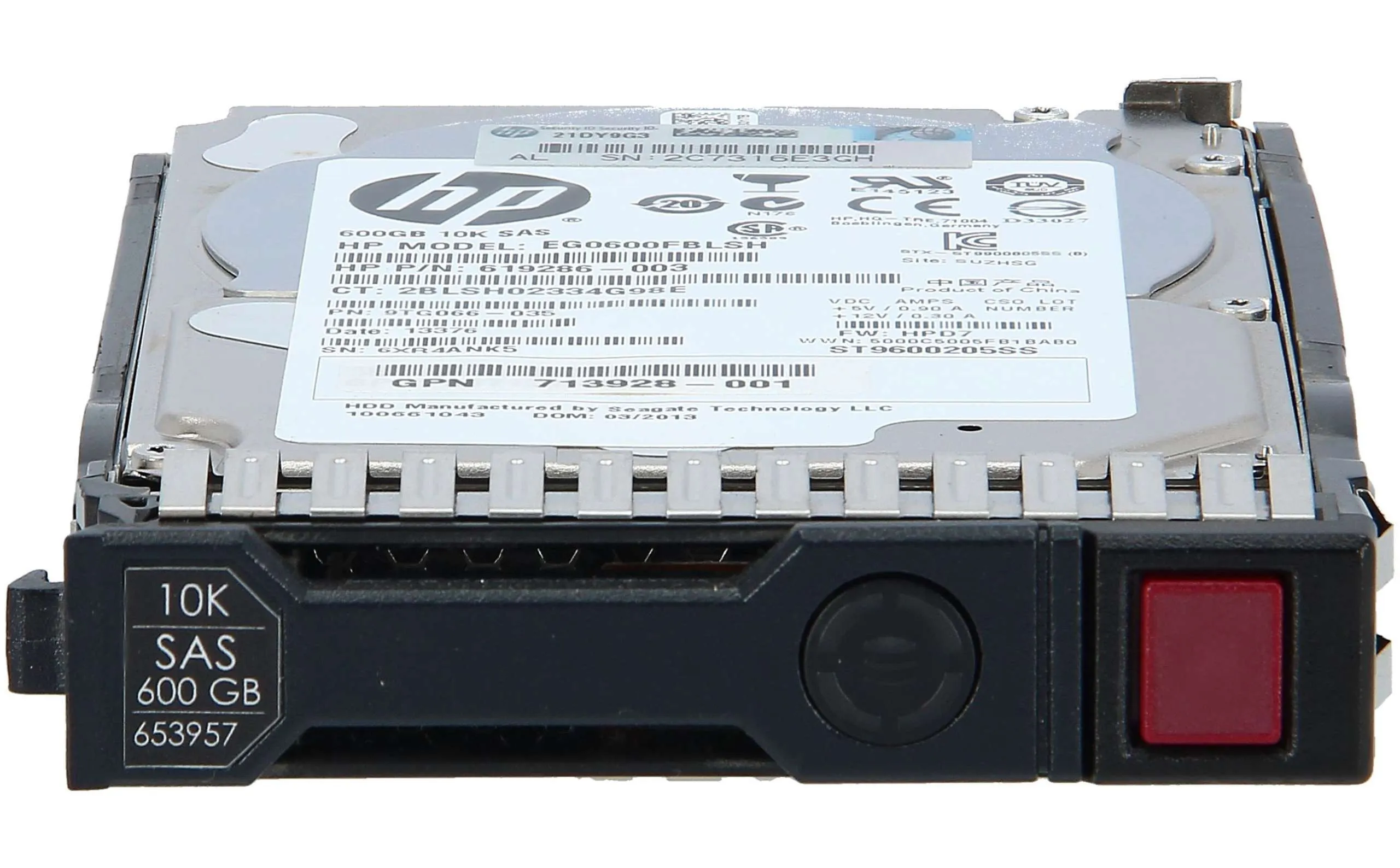 652583-B21 HP 600GB SAS 6G 10K SFF (2.5in) SC HDD