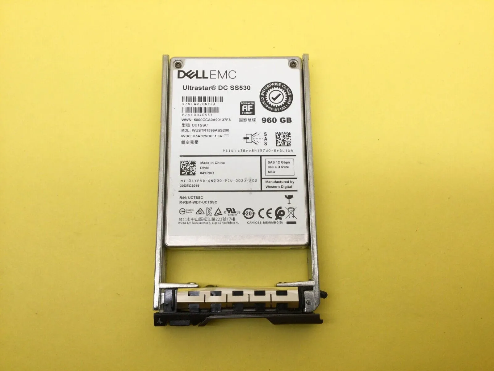 4YPVD 960GB SSD 12G SAS 2.5 RI TLC