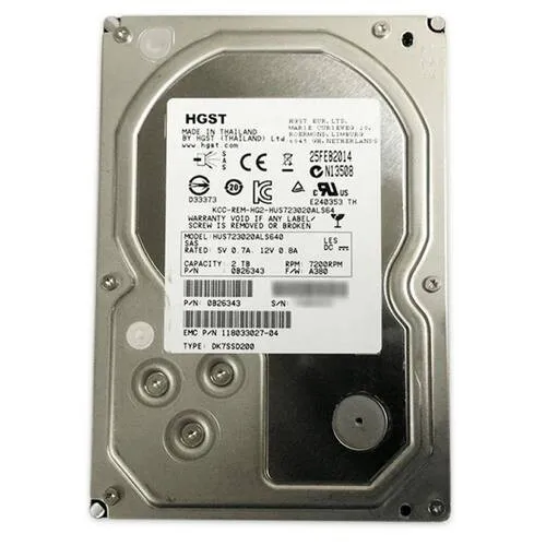 HUS723020ALS640 HITACHI 2TB 7.2K SAS 3.5IN HDD