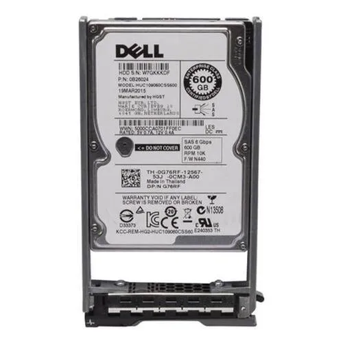 G76RF DELL 600GB 10K 6G 2.5INCH SAS HDD