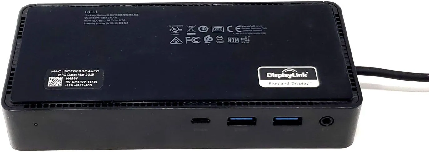 M4TJG-WPS DELL D6000 UNIVERSAL DOCK DOCKING STATION - WITHOUT PSU
