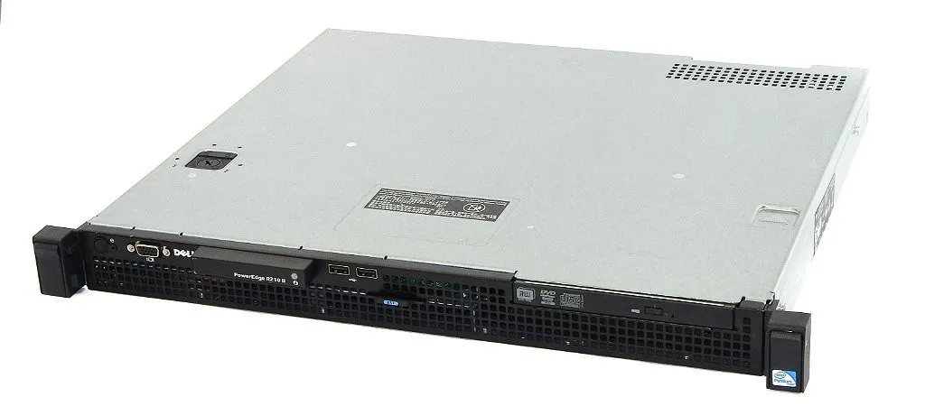 Servidor Dell PowerEdge R210 II Rack 1U: Xeon QuadCore 3.10Ghz, 8 Giga, 2x HD 1TB Sata