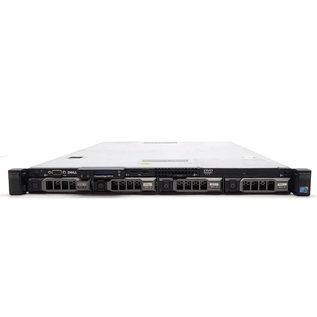 Servidor Dell R410: 2 Xeon SixCore, 64GB, 2x Sas 300GB, Placa SFP+ 10GB Dual Port