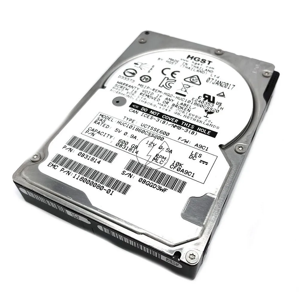 HD HGST HUC101860CSS200 0B31814: 600GB, SAS, 2,5', 10K