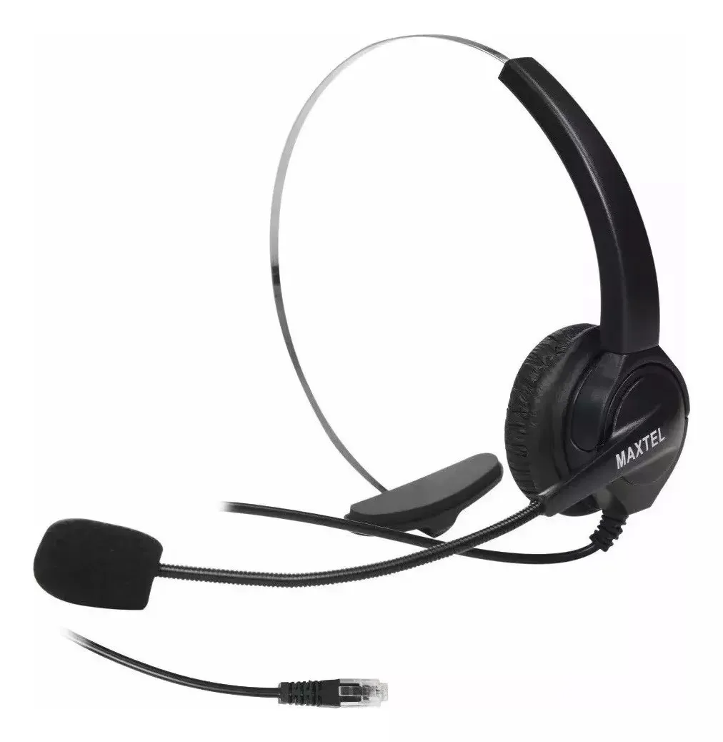 FONE HEADSET MAXTEL RJ11 TELEFONE FIXO TELEMARKETING