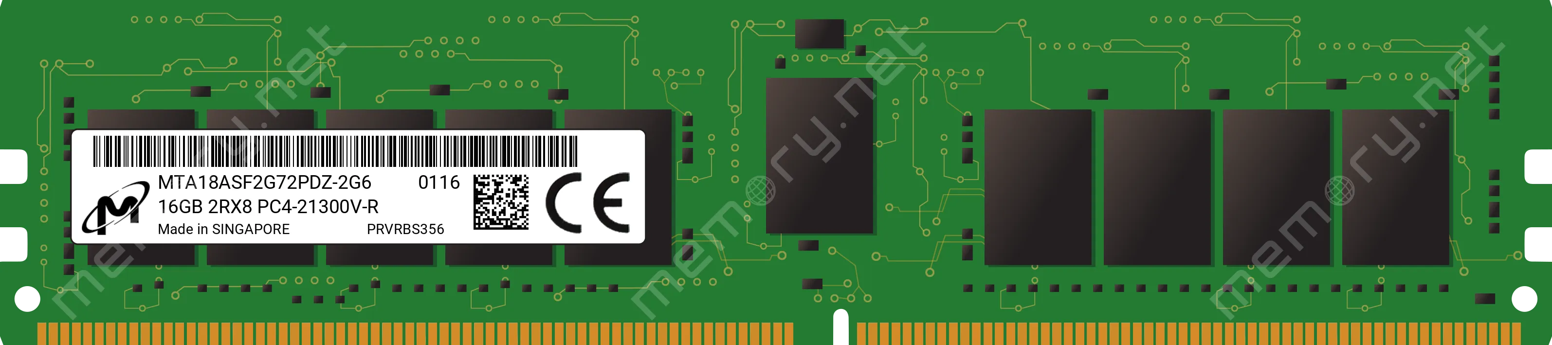 Micron MTA18ASF2G72PDZ-2G6 16GB 2Rx8 PC4-21300V