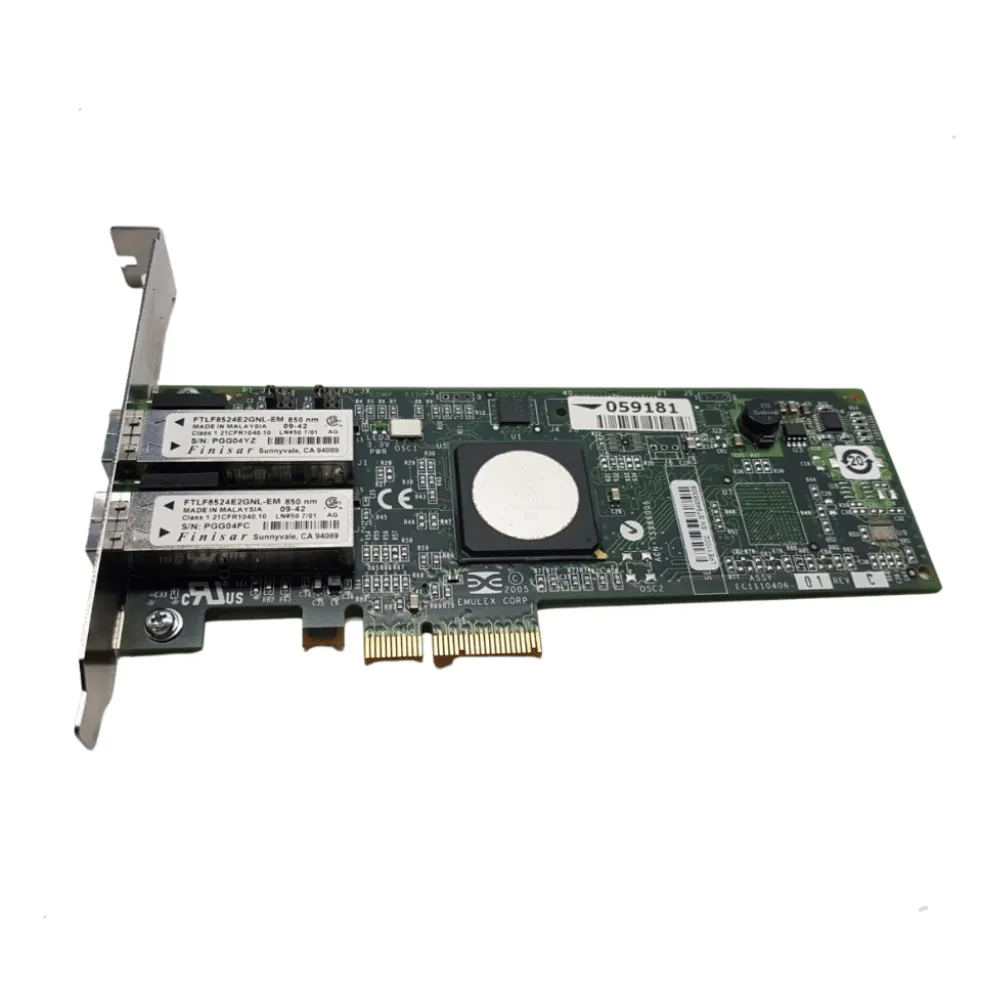 Placa de Rede SFP IBM Emulex LPE11002 4Gb 2 Porta - 10N7255