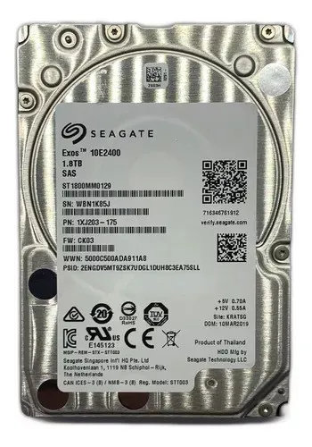 HD SEAGATE 1.8TB SAS 10K 2.5 12GB ST1800MM0129 1XJ203-175