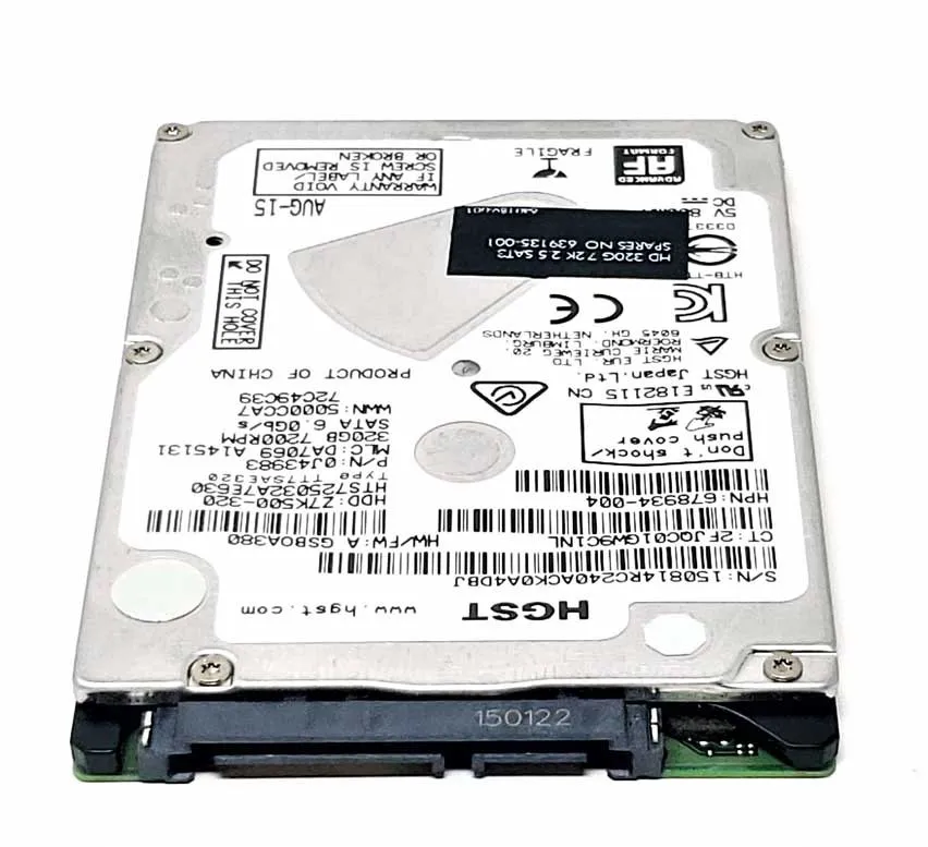 639135-001 HP 320GB 7.2K 3G 2.5INCH SATA HDD