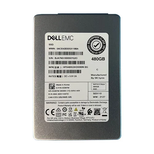 FWGFP DELL 480GB 6G 2.5INCH MLC RI SATA SSD