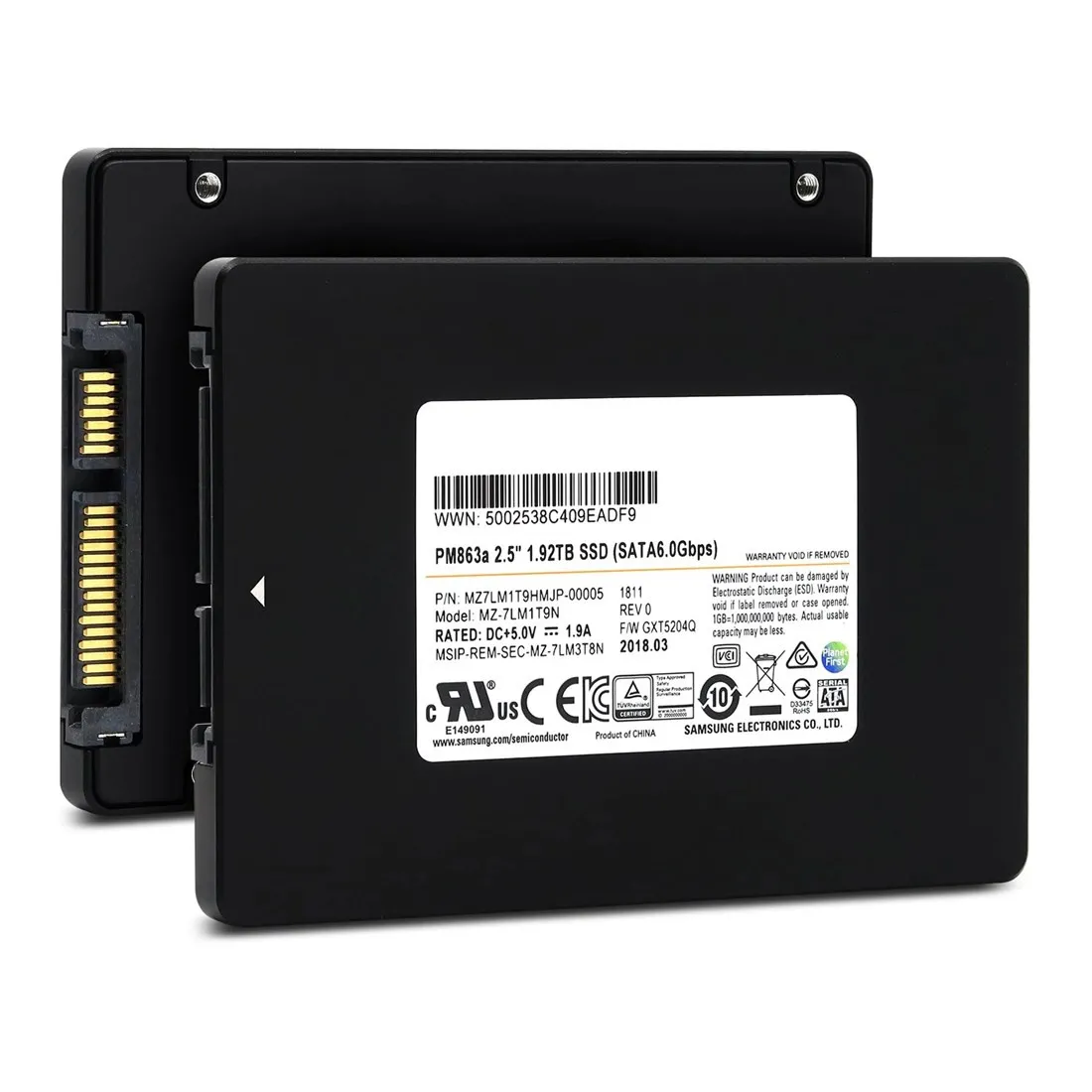 SSD SAMSUNG 1.92TB ENTERPRISE, RI, 2.5, MZ7LM1T9HMJP, PM863A