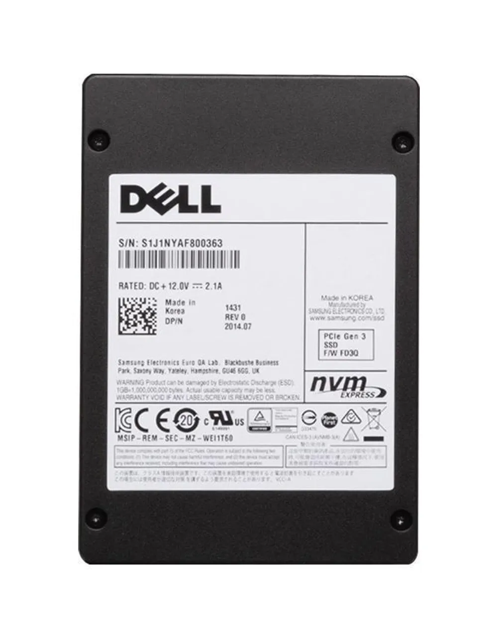 3HF15 DELL 512GB 6G 2,5INCH SATA SSD