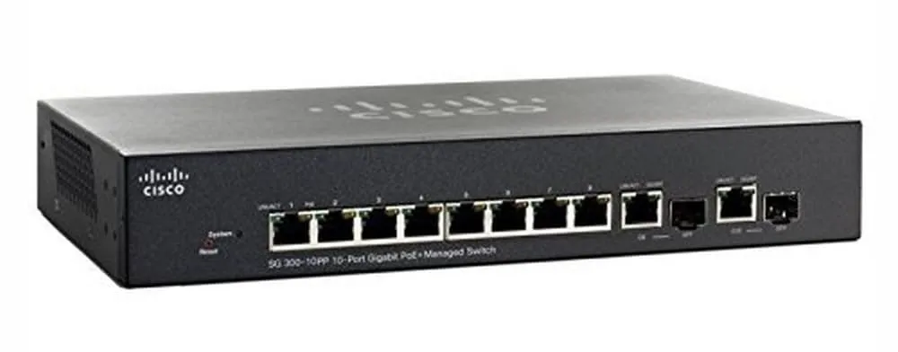SG300-10PP CISCO SG300-10PP 10 PORT GIGABIT POE+ MANAGED ETHERNET SWITCH