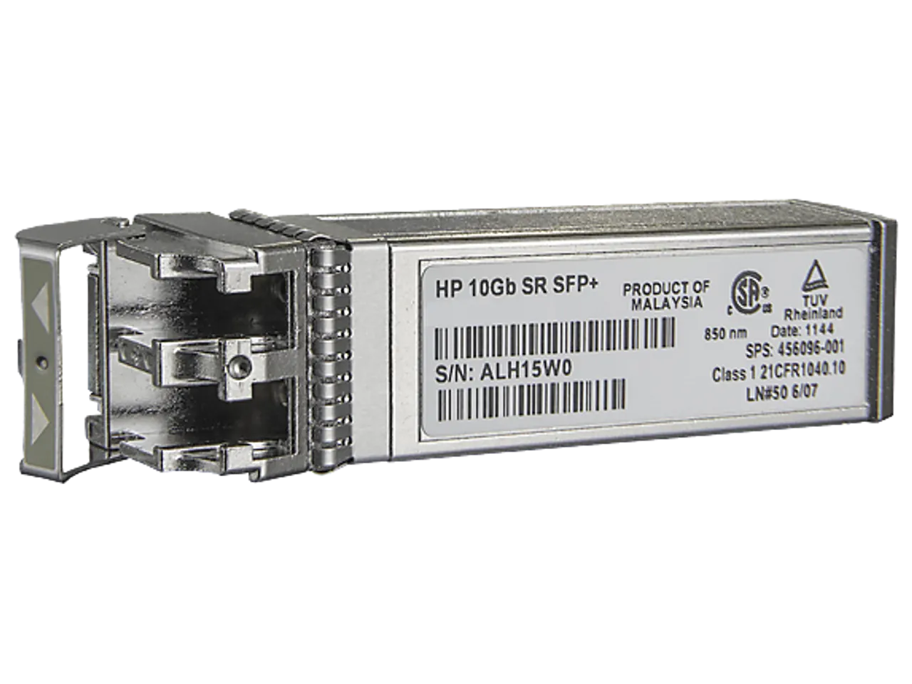 455885-001 HP BladeSystem. c-Class 10G SFP+ LC SR Transceiver - Small Form-factor Pluggable Plus (SFP+) 10-Gigabit SR standard. providing 10-Gigabit connectivity up to 300m (984ft) on multimode fiber - Has one LC 10-GbE port