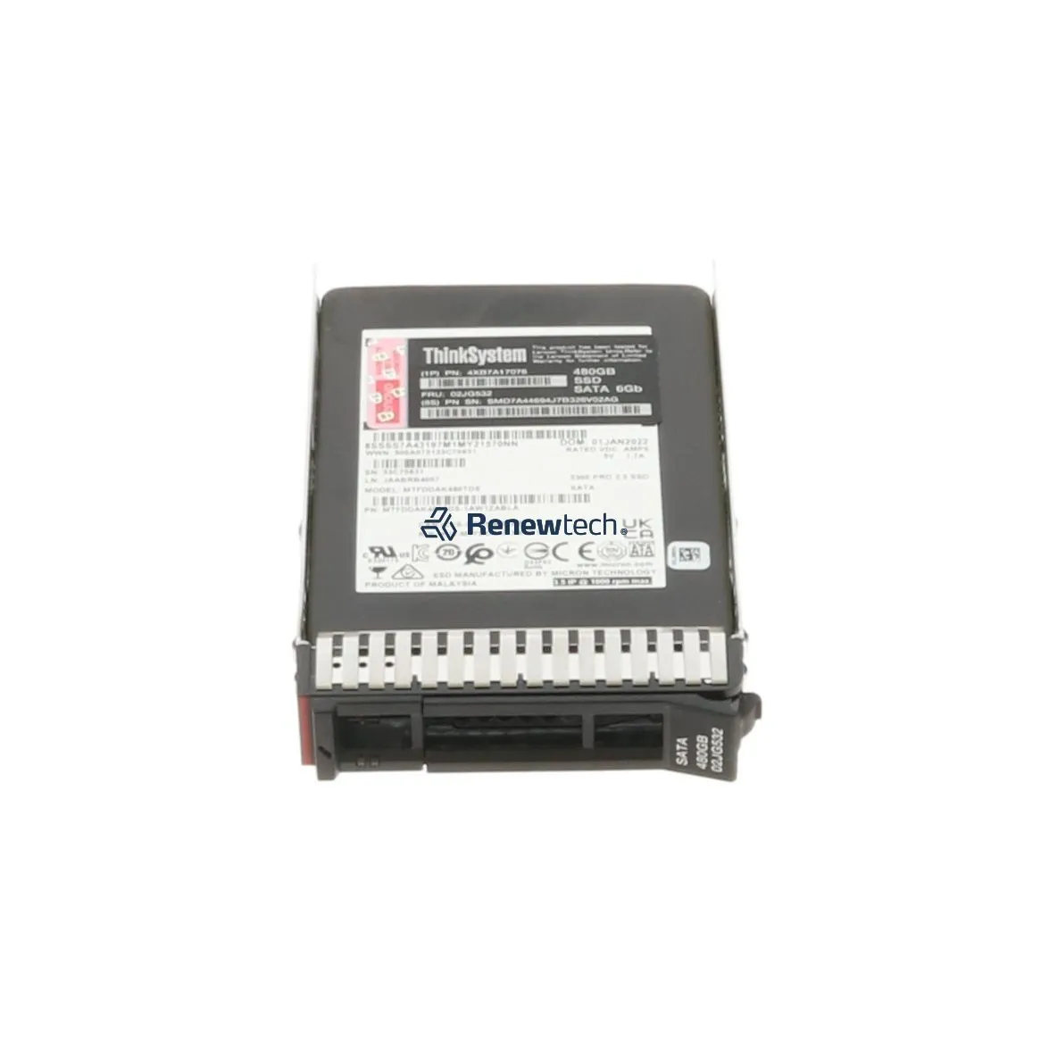 02JG532 LENOVO 480GB 6G 2.5INCH SATA SSD