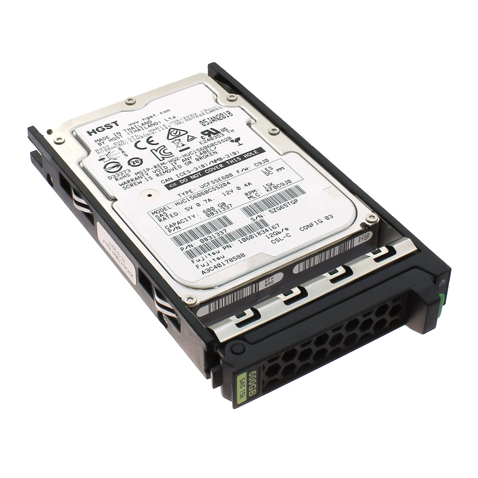 A3C40178588 FUJITSU 600GB 15K 6G 2.5INCH SAS HDD