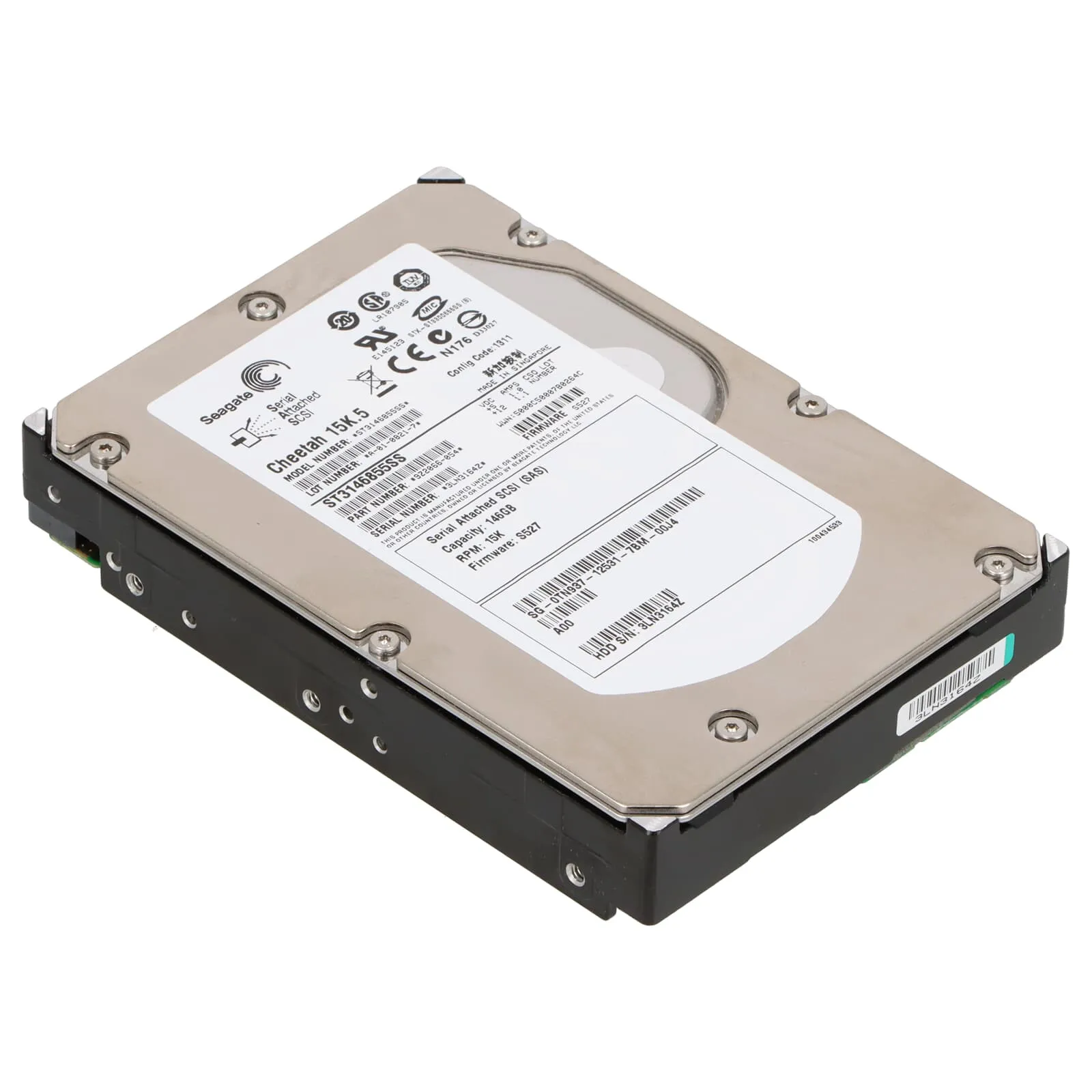 TN937 DELL 146GB 15K RPM SAS 3.5 INCH HDD