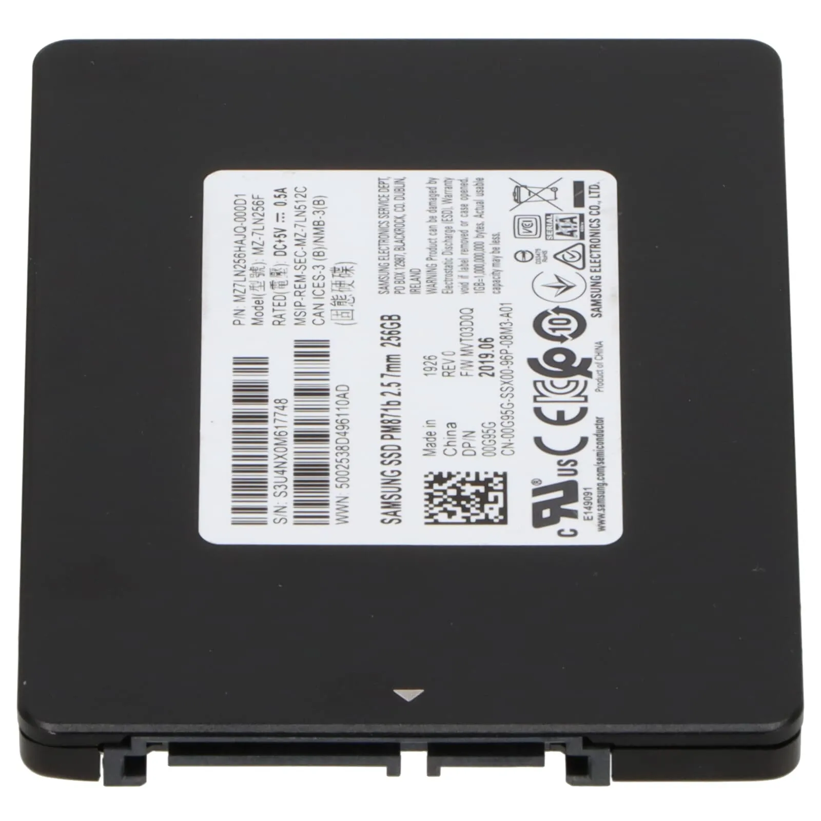 0G95G DELL 256GB 6G 2,5INCH SATA SSD