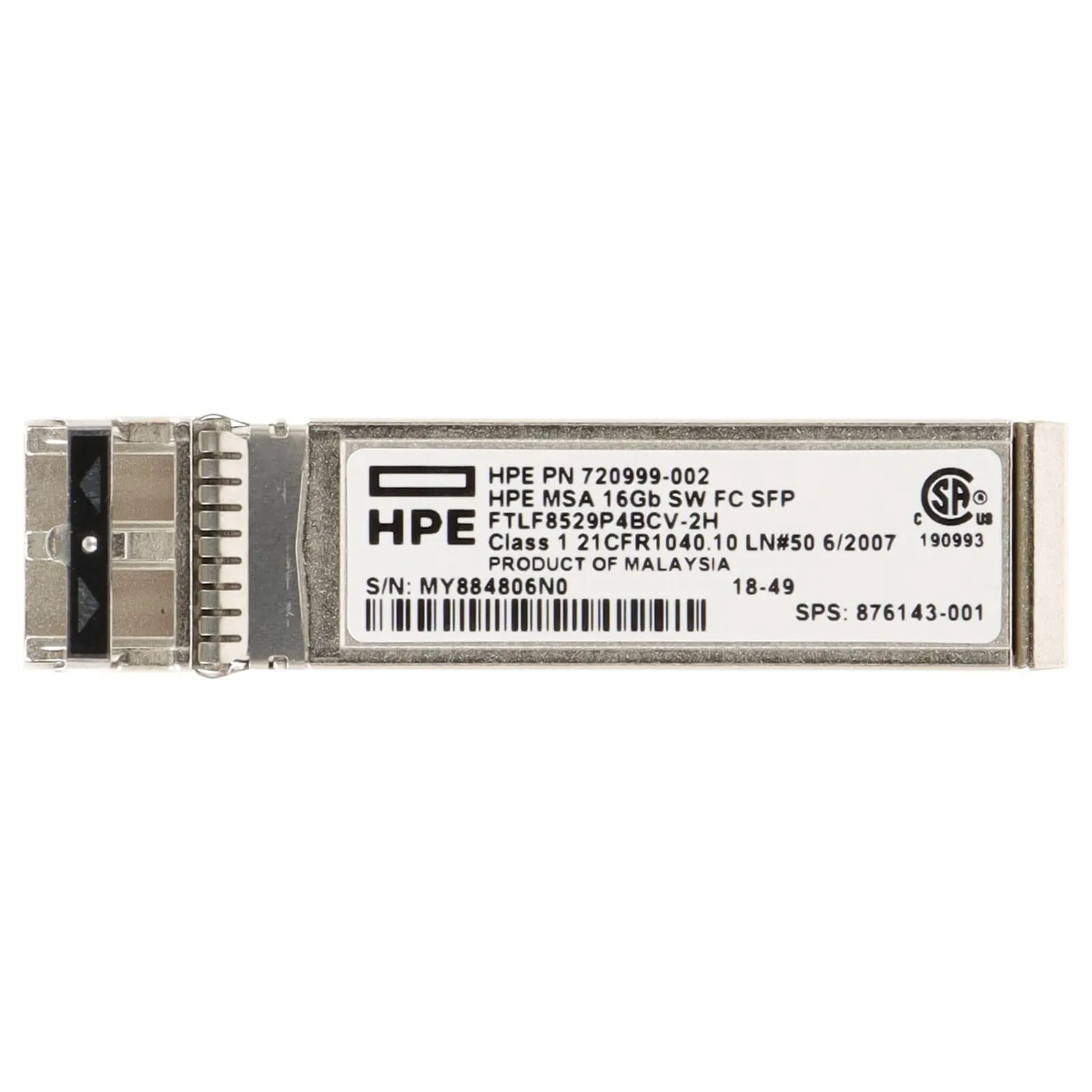 876143-001 HP HP MSA 2040 16GB SW FC SFP+ 1 UNIT