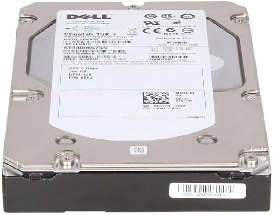 F617N DELL 300GB 15K 6G 3,5INCH SAS HDD