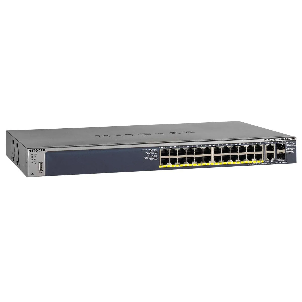 M4100-26-POE NETGEAR PROSAFE 24 PORT FAST ETHERNET MANAGED SWITCH