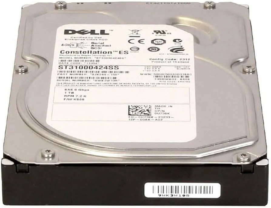 U738K DELL 1TB 7.2K 6G 3.5INCH SAS HDD