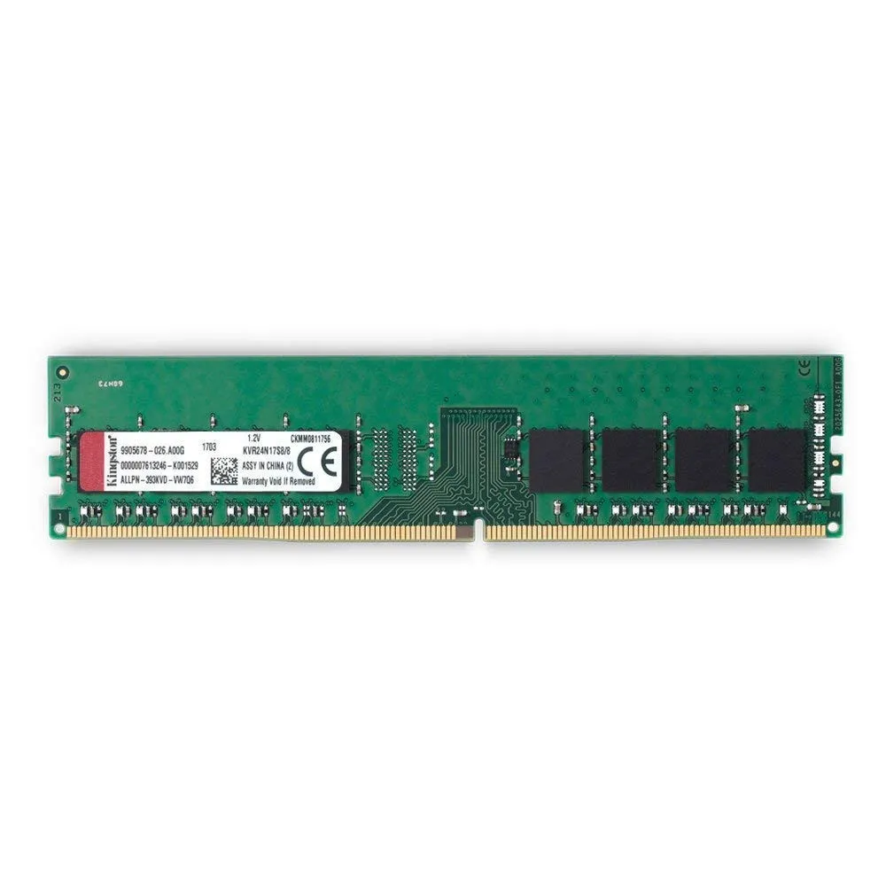 KVR24N17S8/8 KINGSTON 8GB (1*8GB) 1RX8 PC4-19200U DDR4-2400MHZ UDIMM