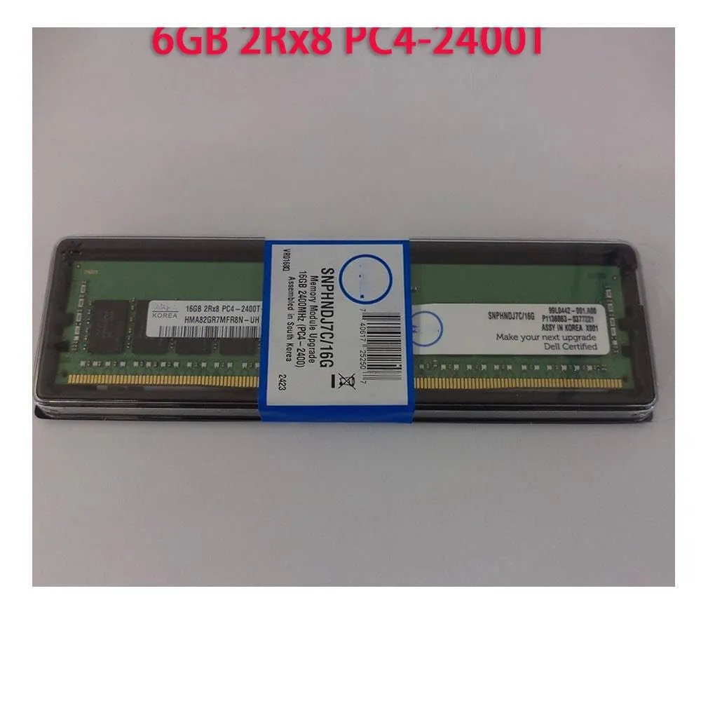 SNPHNDJ7C/16G DELL 16GB (1*16GB) 2RX8 PC4-19200T-R DDR4-2400MHZ RDIMM