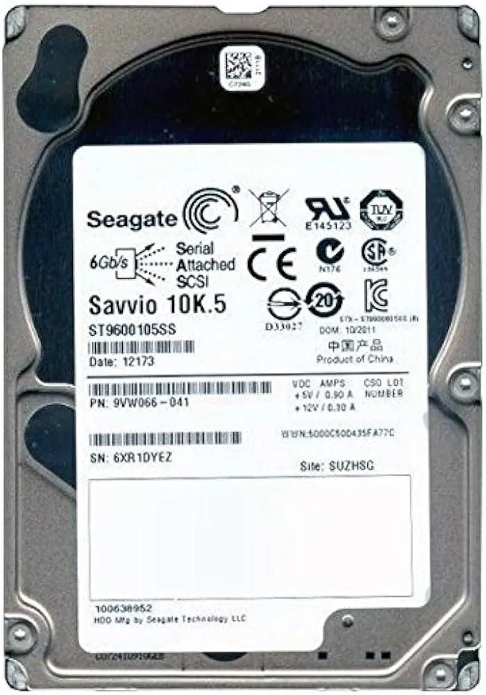 ST9600105SS SEAGATE SAVVIO 600GB 10K 6G 2.5INCH SAS HDD