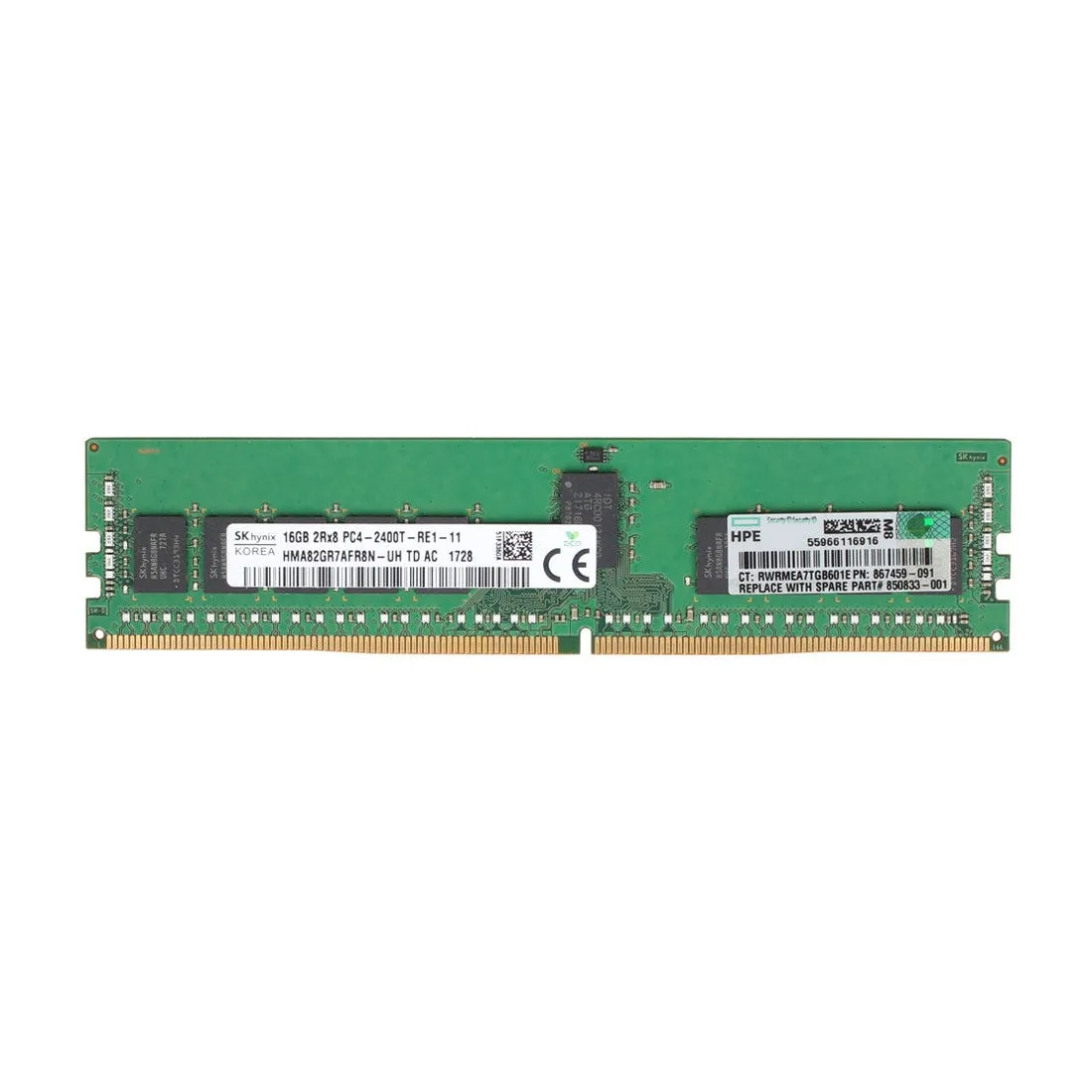 P00423-B21 HYNIX 16GB (1*16GB) 2RX8 PC4-19200T-R DDR4-2400MHZ RDIMM
