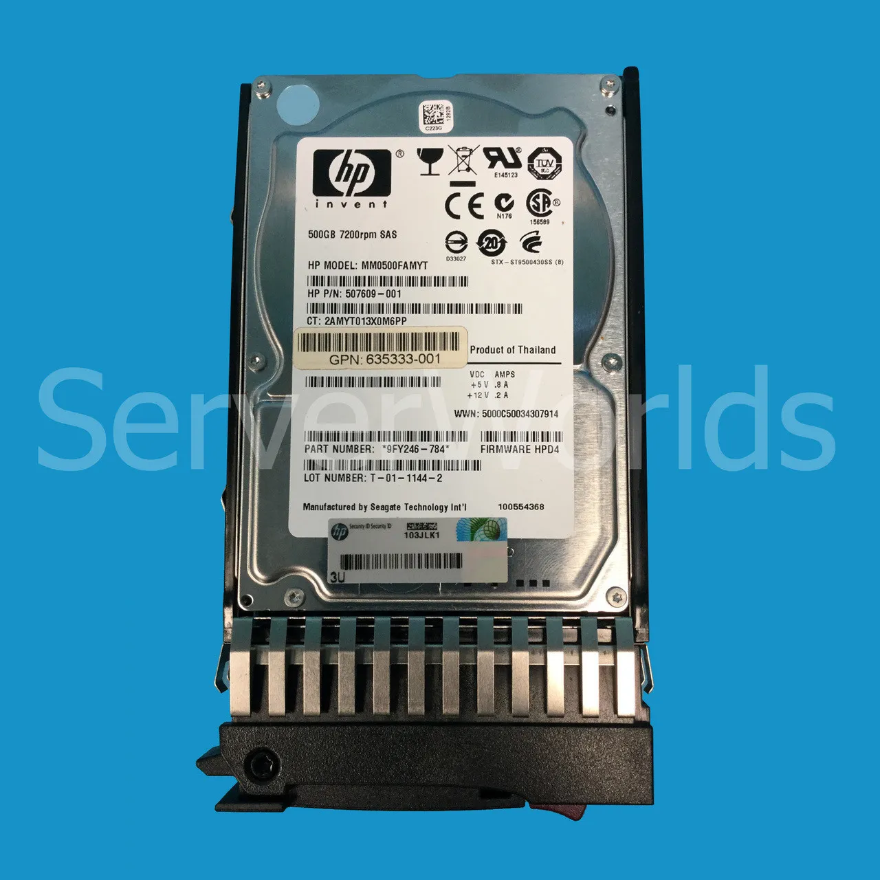 583714-001 HP HPE M6625 500GB SAS 6G 7.2K SFF (2.5in) HDD