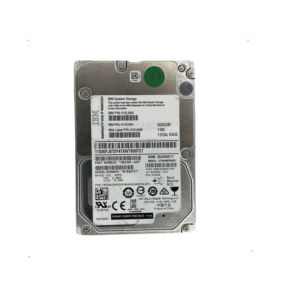 Disco Rígido Interno IBM 300Gb 15K 2.5 SAS - 1MG200-039