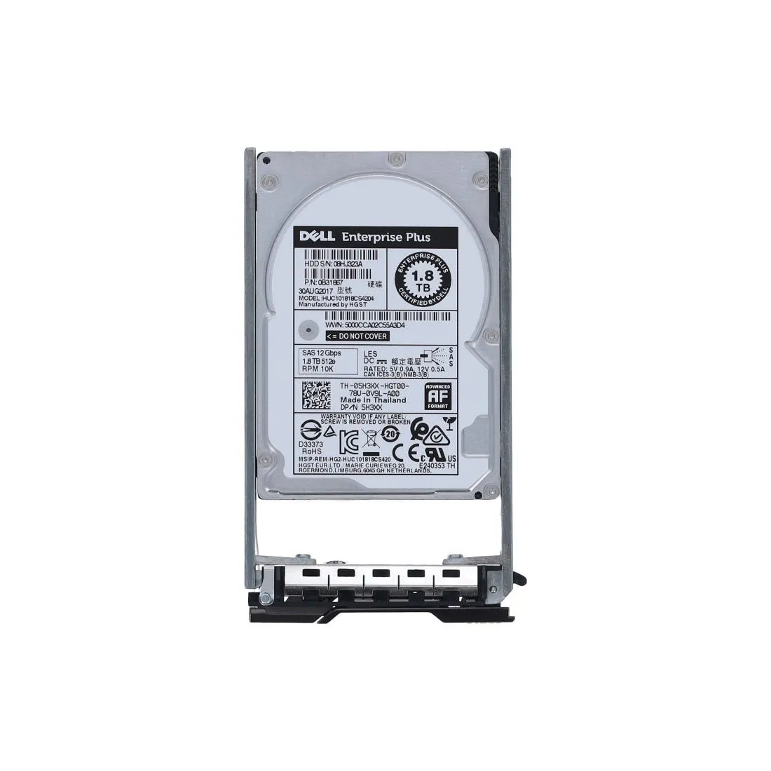 5H3XX-CLE DELL COMPELLENT ENTERPRISE 1,8TB 10K 12G 2,5INCH SAS HDD