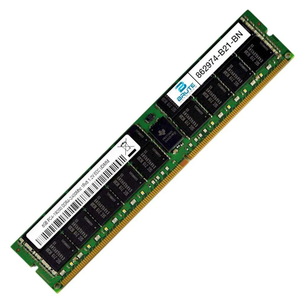 862974-B21 3RD PARTY 8GB (1*8GB) 1RX8 PC4-19200T-E DDR4-2400MHZ UDIMM