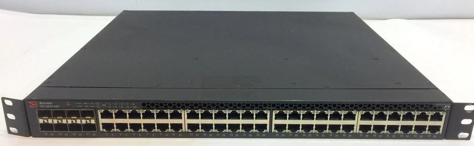 ICX6610-48P-E IBM BROCADE 48-PORT 1GE RJ45 8X 1GE SFPP 4X 40GE QSFP 2X PSU SWITCH HS
