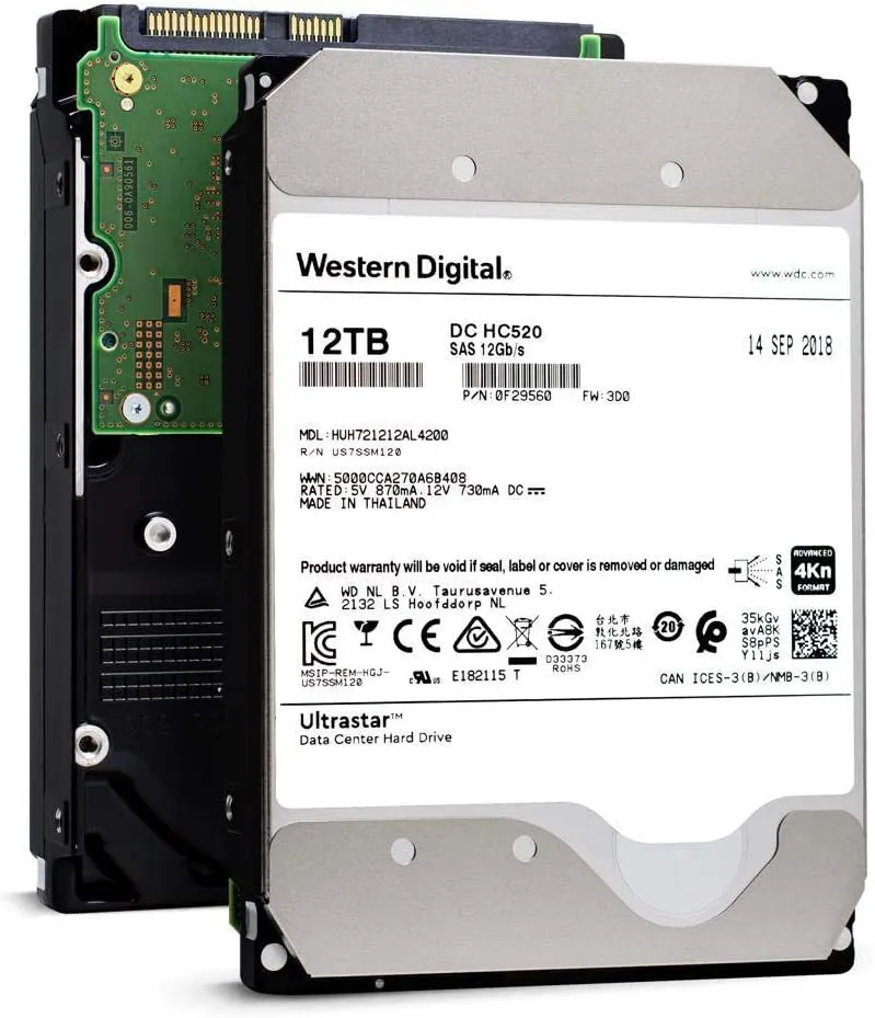 HD HGST 12TB, HUH721212AL4200, 3.5, SAS, 7.2K, 12GBPS, 4KN